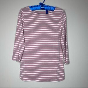 A New Day Pink and White Striped Tee